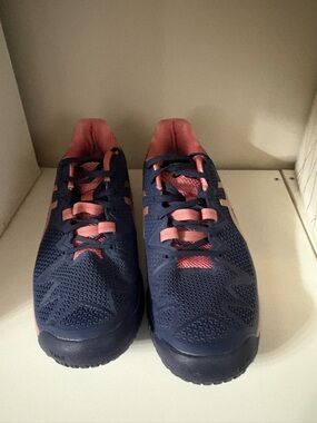 Asics Navy and Pink Women's Athletic Shoes